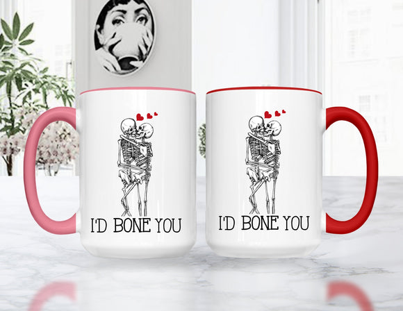 Valentine's Day  I'D Bone You Mug, Colored Mug or Tumblers