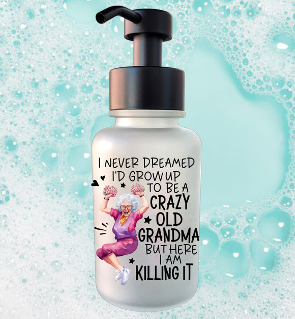 Sassy Soap or Lotion Holder Crazy Old Grandma