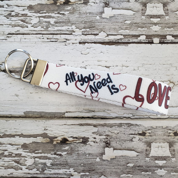 BloomAndAnchor All You Need Is Love and A Dog Key Fob