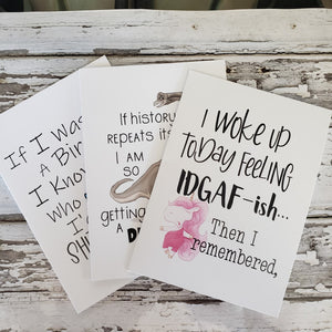 Sassy Greeting Card Bundle 5 Mix and Match Cards