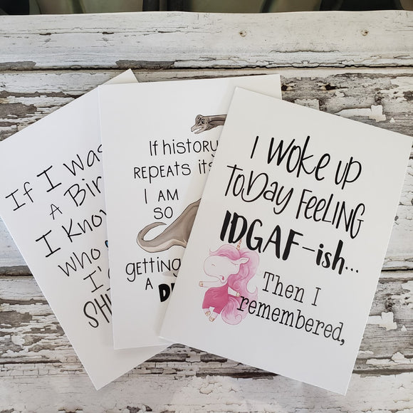 Sassy Greeting Card Bundle 5 Mix and Match Cards