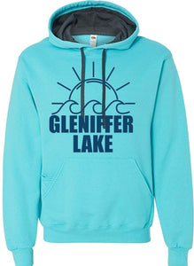 **NEW** Gleniffer Lake Sun Scuba Blue Hoodie Full Logo