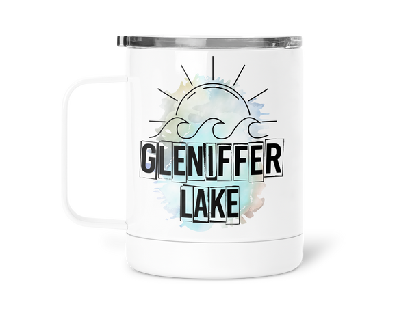 12oz Insulated Coffee Mug Gleniffer Lake Box Letters