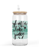 16oz Frosted or Clear Jar Drinkware Gleniffer Lake Junkie