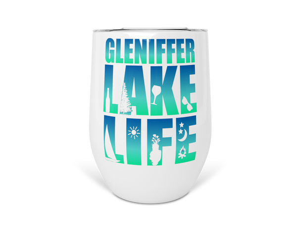 12oz Insulated Wine Tumbler Gleniffer Lake Life 3 color options