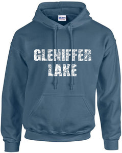 **NEW** Indigo Gleniffer Lake Vintage Hoodie full logo