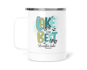 12oz Insulated Coffee Mug Lake Time Is The Best Time Gleniffer Lake
