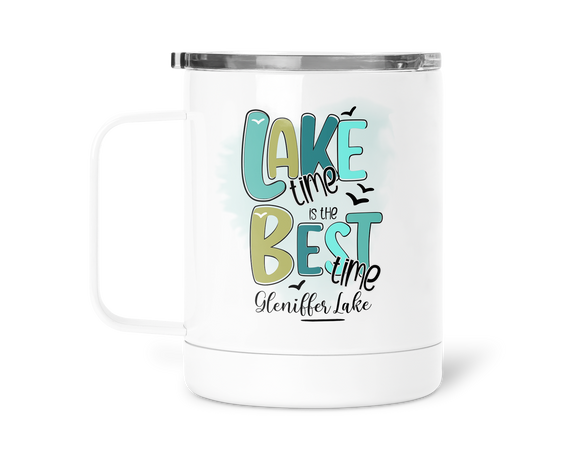 12oz Insulated Coffee Mug Lake Time Is The Best Time Gleniffer Lake