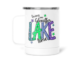 12oz Insulated Coffee Mug Living On Gleniffer Lake Time 2 color designs available