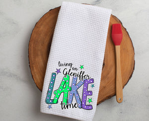 Kitchen Towel Living On Lake Time 2 designs available