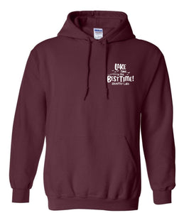 Lake Time Is The Best Time Hoodie Maroon Sm Logo