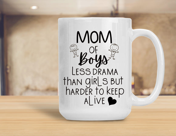 Sassy Mug Mom Of Boys
