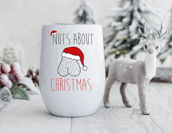 Christmas Insulated Wine Tumbler Nuts About Christmas