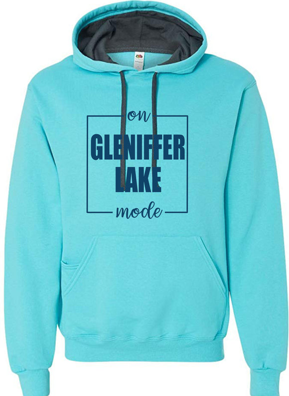 **NEW** Scuba Blue Hoodie On Gleniffer Lake Mode full logo