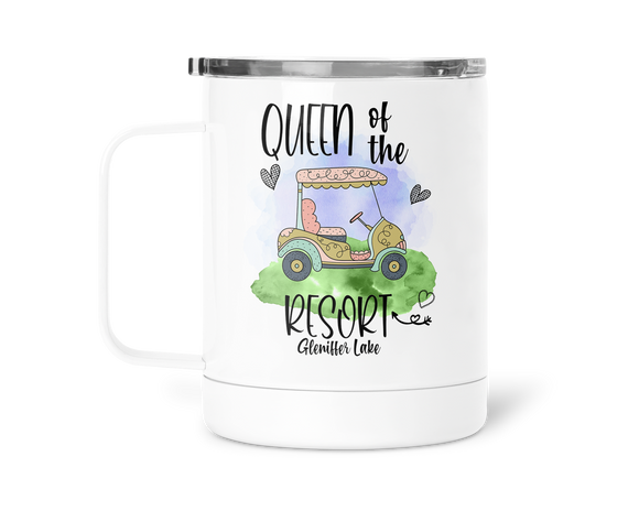 12oz Insulated Coffee Mug Queen Of The Resort
