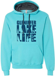 **NEW** Scuba Blue Hoodie Gleniffer Lake Life Full logo