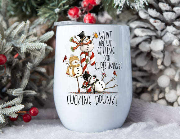 Christmas 12oz Wine Tumbler What Are We Getting For Christmas...