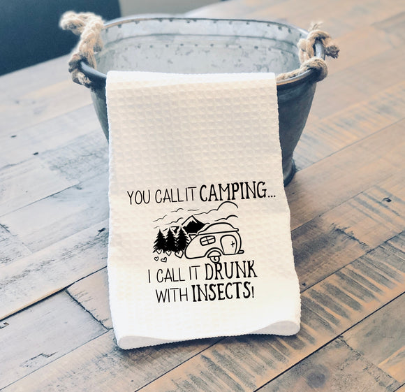 Drunk With Insects Kitchen Towel
